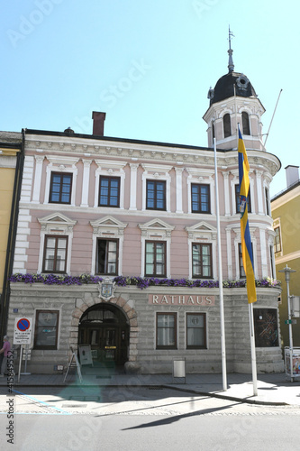 Das Rathaus von Schwanenstadt, Oberösterreich, Österreich, Europa - The town hall of Schwanenstadt, Upper Austria, Austria, Europe photo