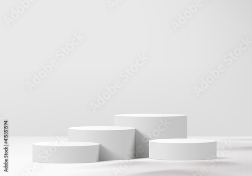 Obraz na plátne 3d display product abstract minimal scene with geometric podium platform
