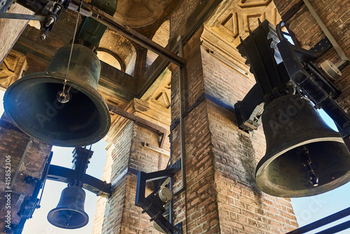 View of the Bells from interior of towerbell photo