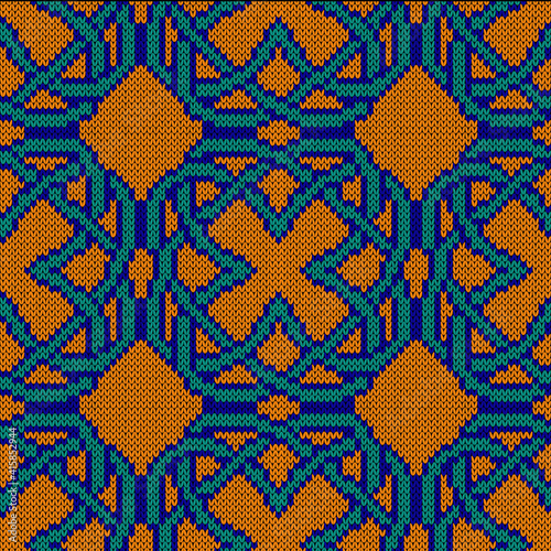 Ornate seamless knitted pattern