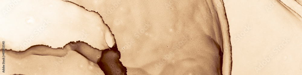 Fototapeta premium Watercolor Monochrome Shape. Tawny Trendy