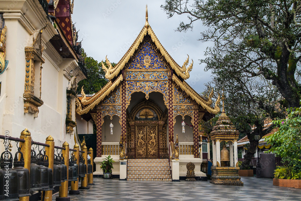 Viharn of the Golden Doors at Wat Phra That Doi Suthep in Chiang Mai