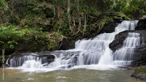 Pratu Muang Waterfall in Doi Inthanon  Thailand