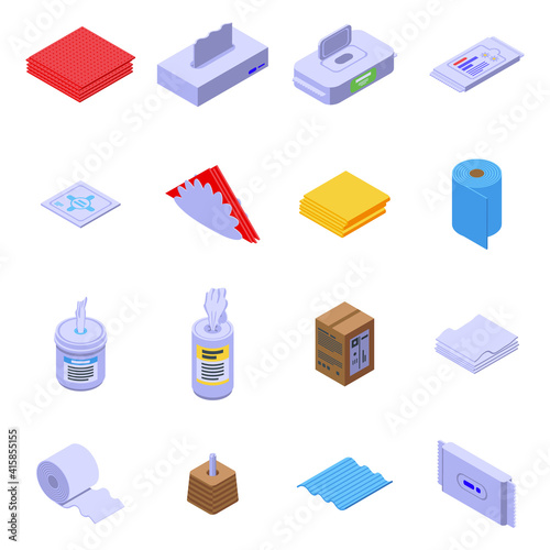 Tissue icon. Isometric of tissue vector icon for web design isolated on white background
