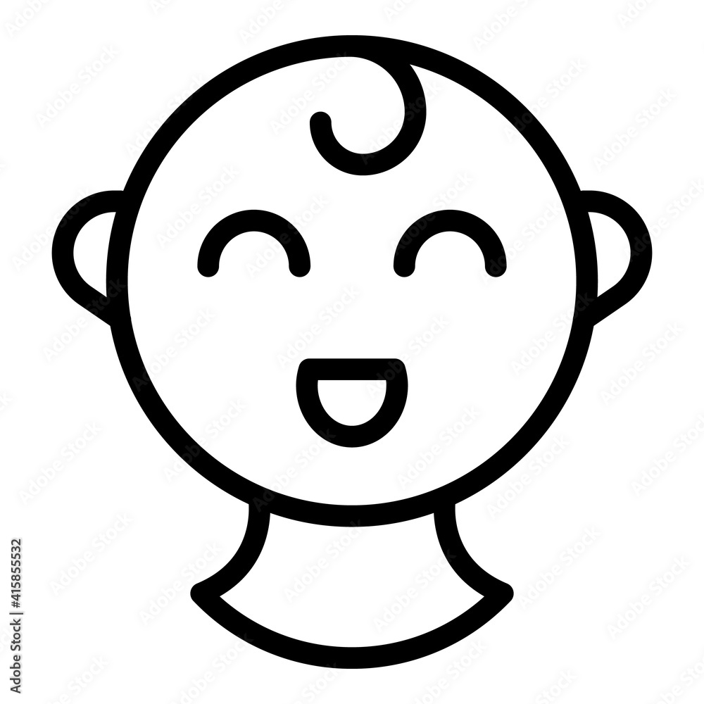 Little child icon. Outline little child vector icon for web design isolated on white background Little child icon. Outline little child vector icon for web design isolated on white background