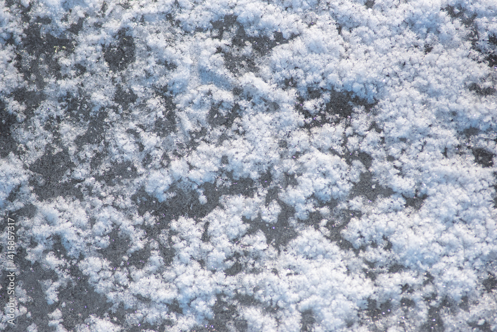 Obraz premium .Texture of various shapes and formations of snow on the ice.