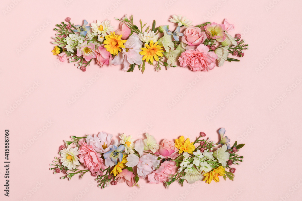 Floral spring frame