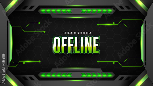 Abstract green futuristic gaming background