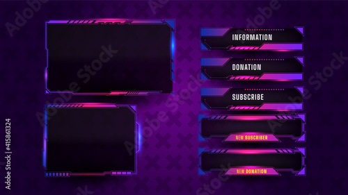 Game streaming panel layout game