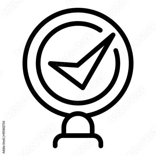 Magnifying mark icon. Outline magnifying mark vector icon for web design isolated on white background