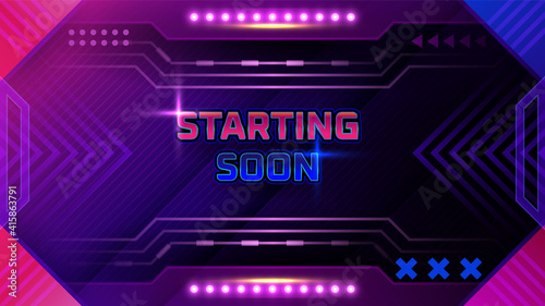 Modern currently offline banner with abstract background