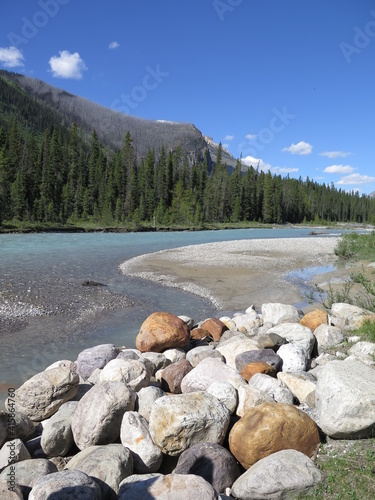 a river close to the Paint Pots, Kootenay National Park, Rocky Mountains, British Columbia, Canada, July