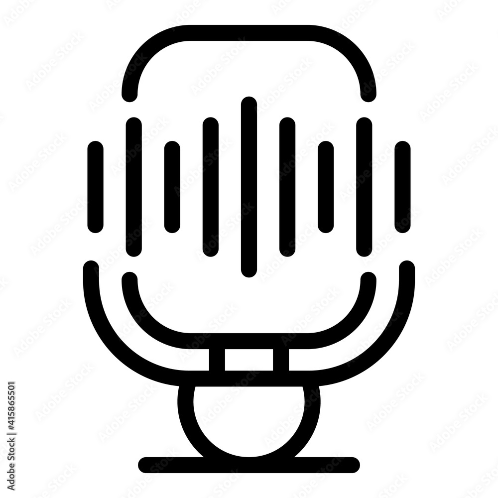 Mike voice recording icon. Outline mike voice recording vector icon for web design isolated on white background Mike voice recording icon. Outline mike voice recording vector icon for web design isolated on white background