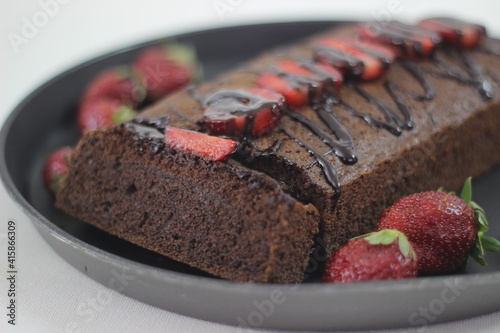 Finger millet chocalate cake. A Healthy Homemade Chocolate cake made with finger millet flour instead of all purpose flour photo