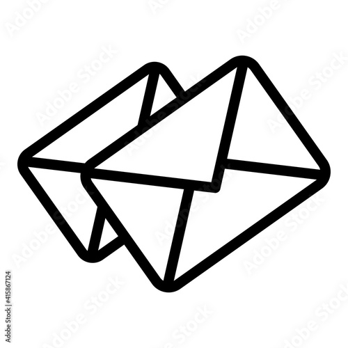 Subscribe letter icon. Outline subscribe letter vector icon for web design isolated on white background