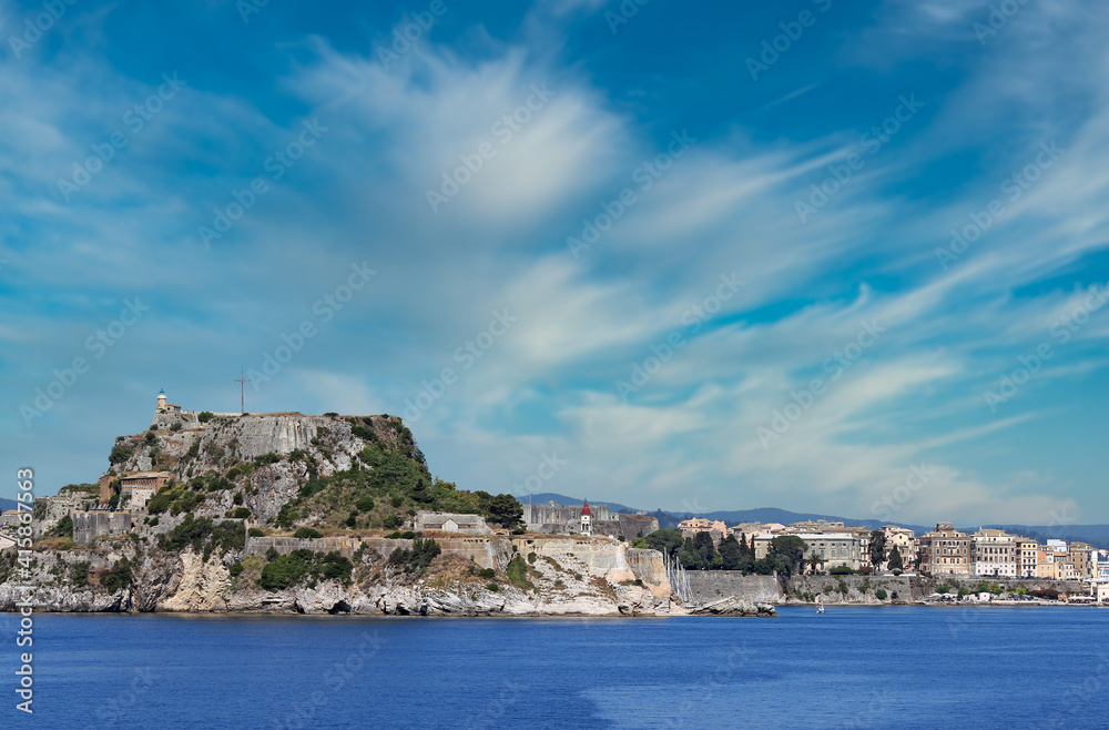 Old fortress landmark Corfu Greece