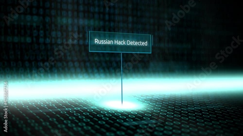 Russian Hack Detected in a computer database or political election animation