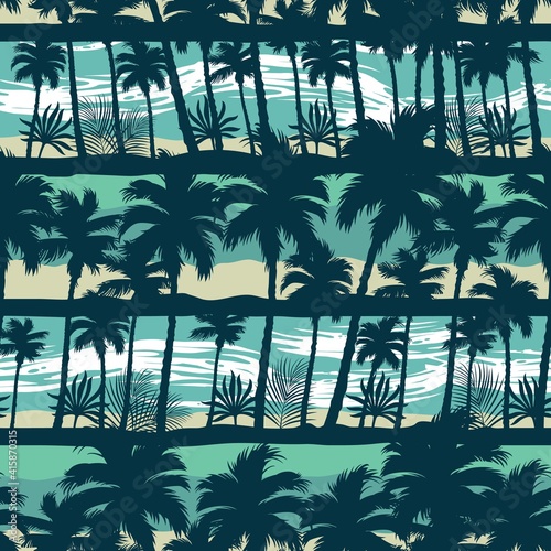 Tropical vintage seamless pattern