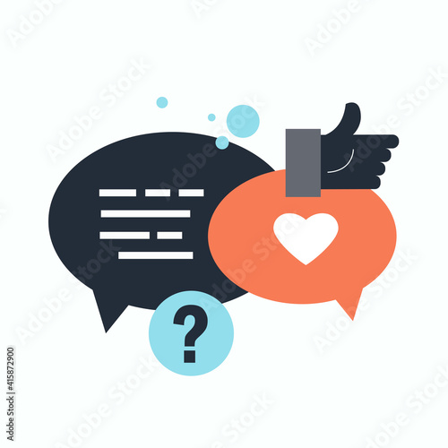 Feedback. Rating on customer service illustration. Website rating feedback and review concept. Flat vector illustration
