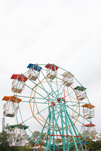 Obraz na płótnie Giant ferris wheel in Amusement park w salonie