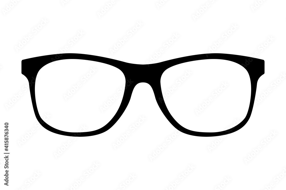 Black frame eyeglasses isolated on white background Black frame eyeglasses isolated on white background