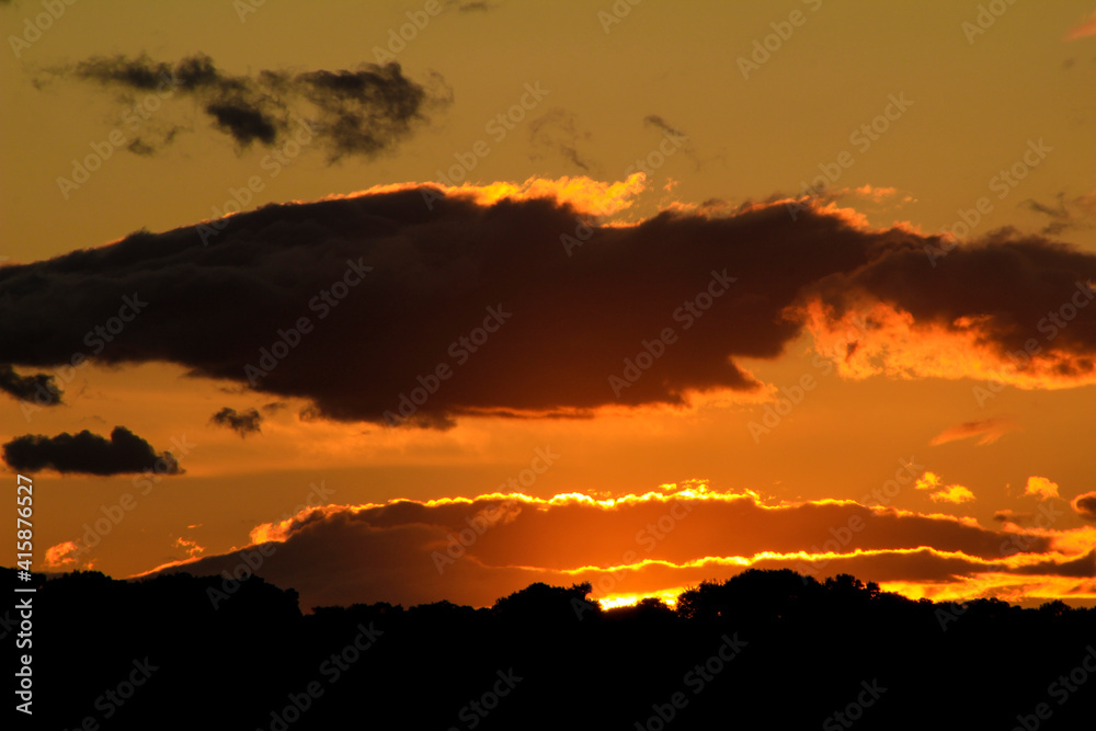 Fototapeta premium Clouds and lovely sky at Sunset in Spain