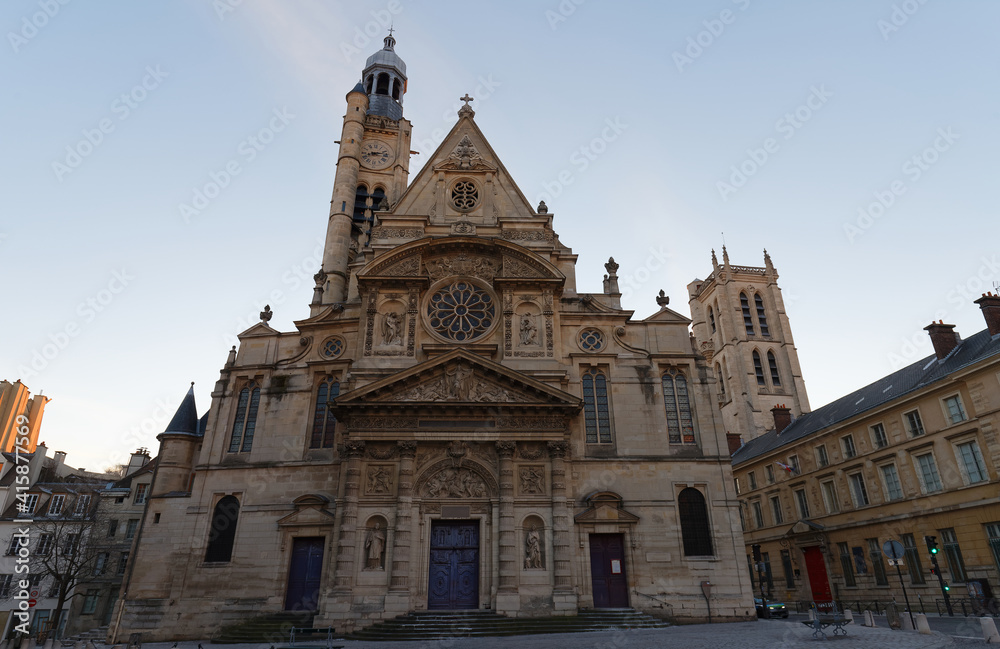 Church of Saint-Etienne-du-Mont ,1494-1624 located near the Pantheon - Paris, France