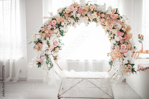 Flower arch, decoration.