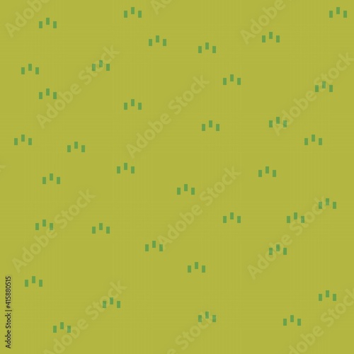 Grass pixel art background. Grass texture. Pixel art vector.