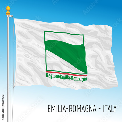 Emilia Romagna, flag of the region, Italian Republic, vector illustration