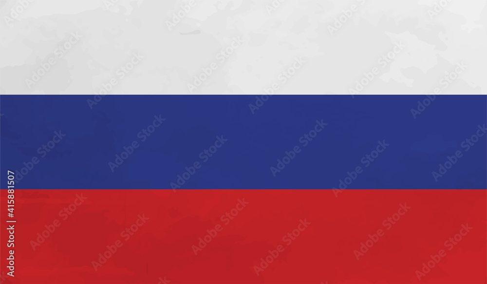 Fototapeta premium Russia grunge flag. Vector grunge illustration