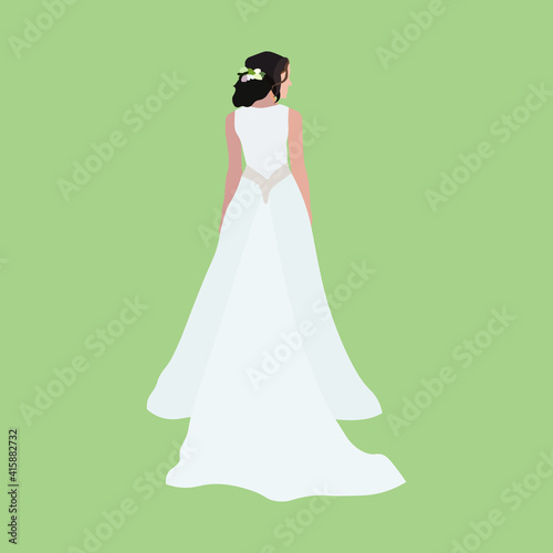 bride in wedding dress