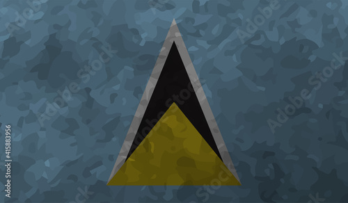 Saint Lucia grunge flag. Vector illustration.