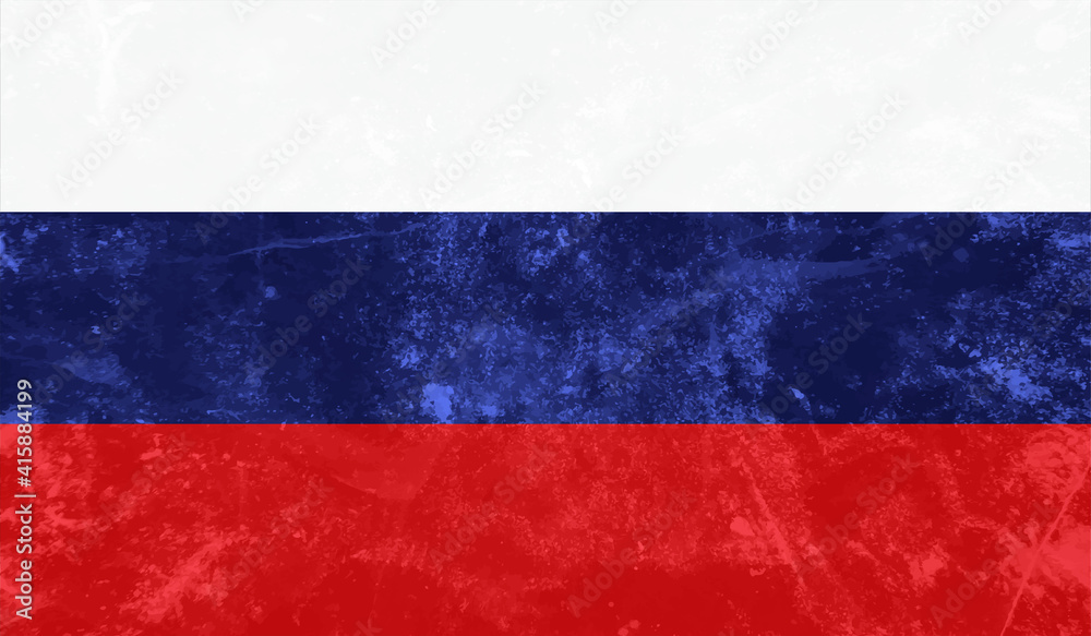 Russia grunge flag. Vector grunge illustration Russia grunge flag. Vector grunge illustration