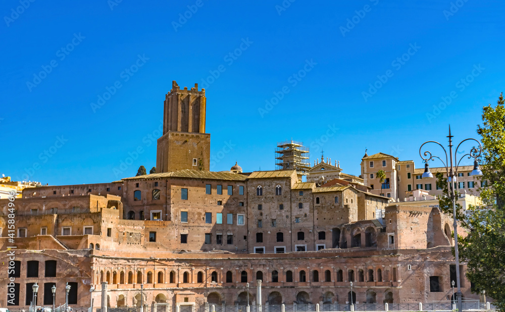 Obraz premium Ancient Trajan's Market. Built in the second century AD by Emperor Trajan, Rome, Italy.