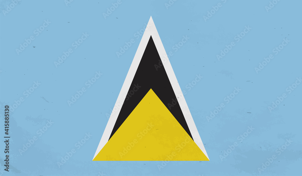 Saint Lucia grunge flag. Vector illustration. Saint Lucia grunge flag. Vector illustration.