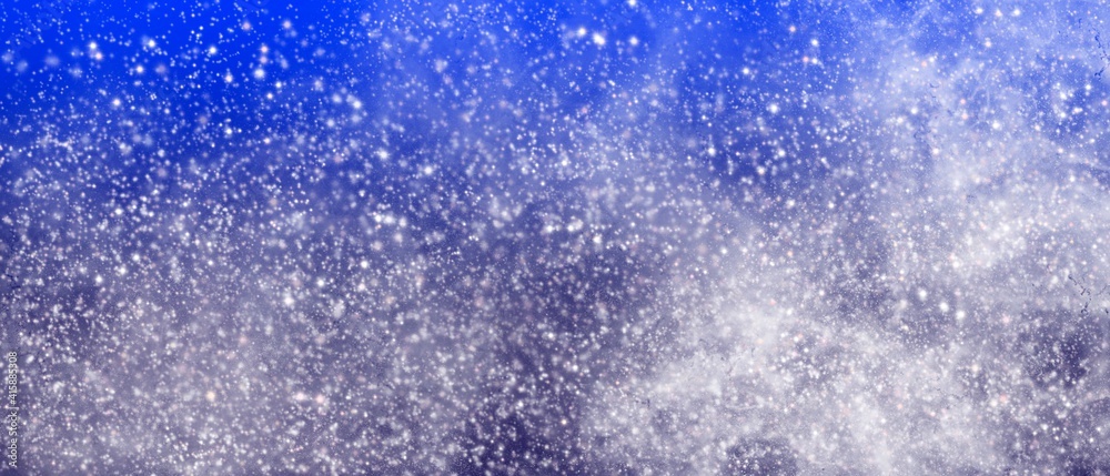 Web banner sfondo blu fumo cielo stellato cosmo spazio 