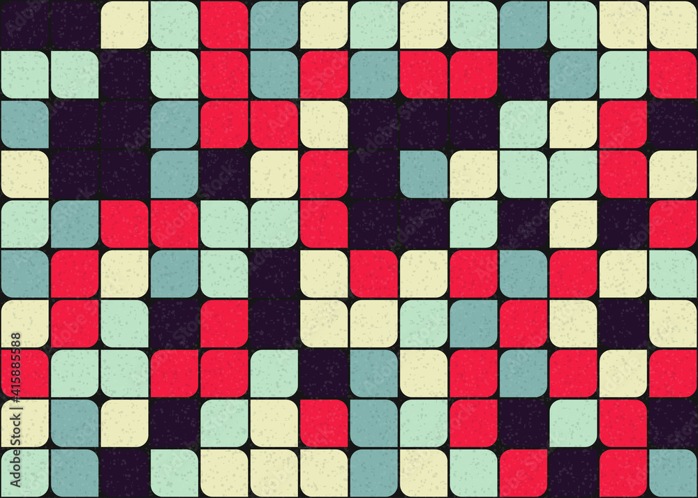 Fototapeta premium Abstract Geometric Pattern generative computational art illustration