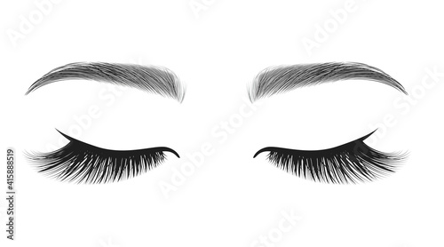 Black Permanent Make Up and Tattooing. Vector