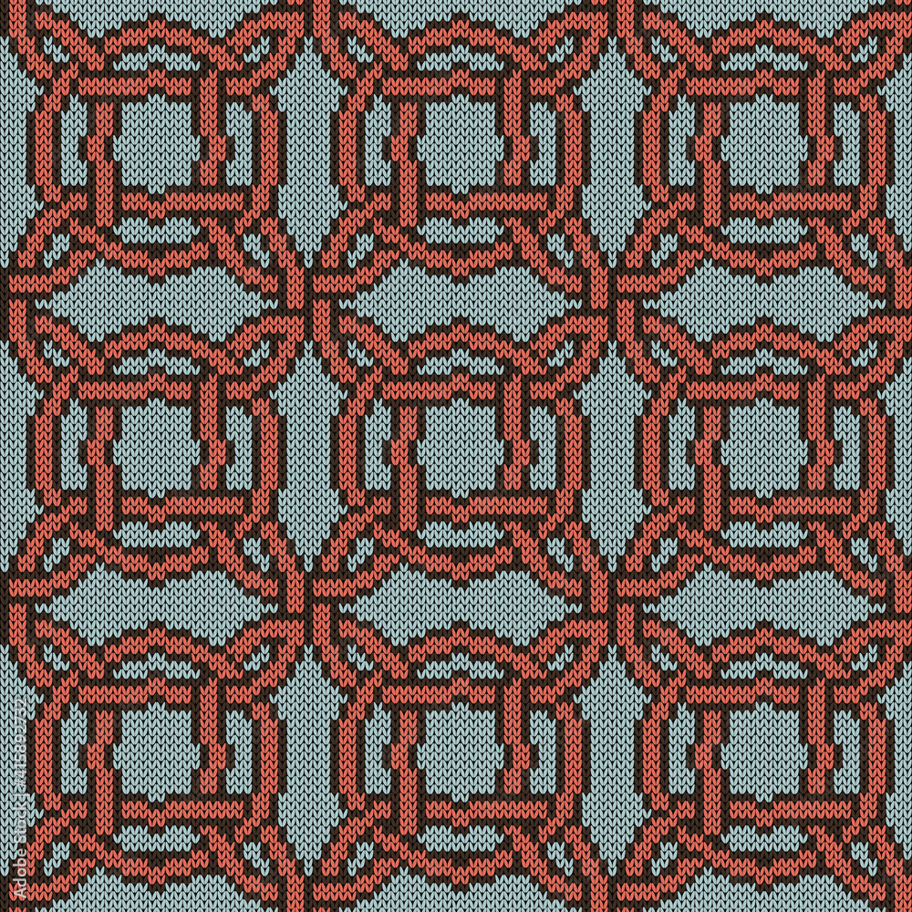 Seamless ornate knitted pattern Seamless ornate knitted pattern