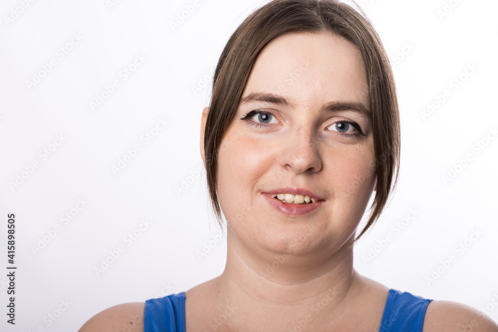 Young woman close-up. portrait. European appearance Young woman close-up. portrait. European appearance