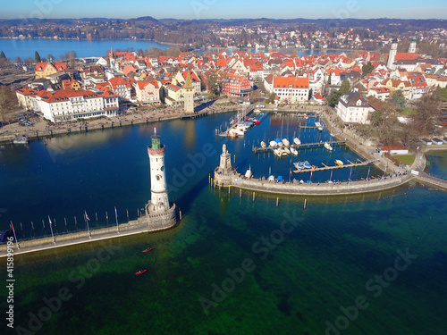 Lindau, Deutschland: Blick auf den Hafen