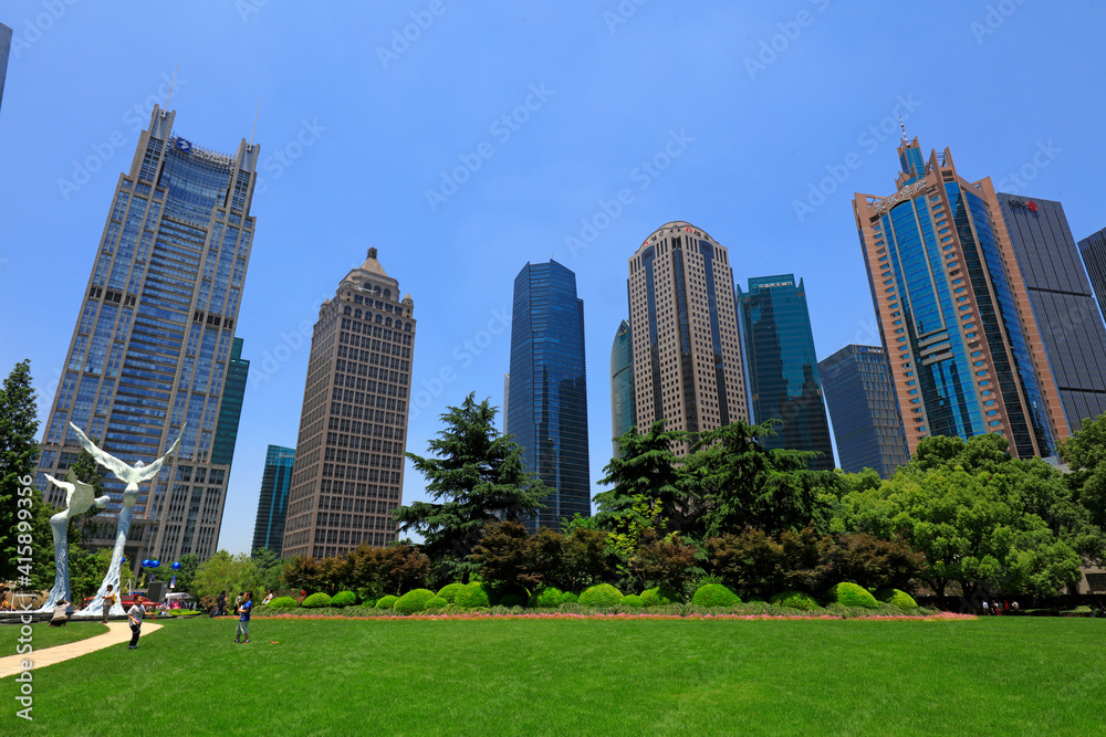 Architectural scenery of Lujiazui in Pudong, Shanghai, China Architectural scenery of Lujiazui in Pudong, Shanghai, China