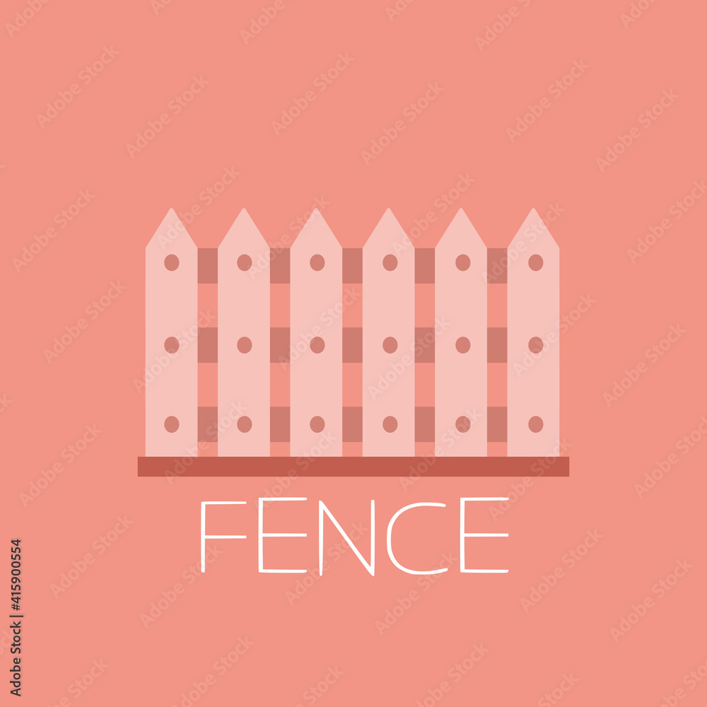 beautiful white wooden fence illustration