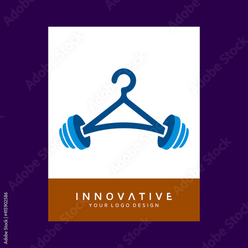 laundry services for clients of fitness gyms logo design . Modern vector logo design template design.