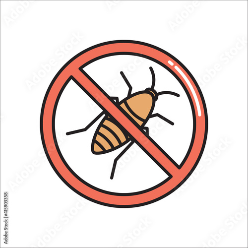 Insecticide, simple gardening icon in trendy line style isolated on white background for web apps and mobile concept. Vector Illustration