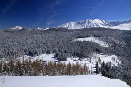 Kopieniec peak in winter, Tatra Mountains, Poland 