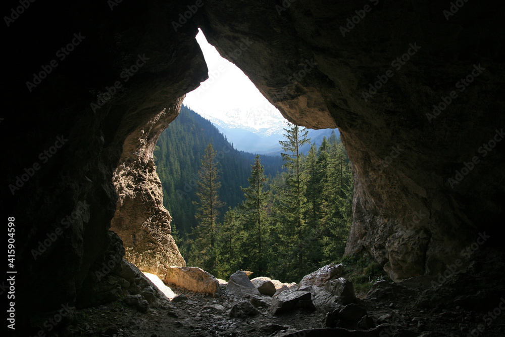 Mylna Cave in Koscieliska valley, Tatra Mountains, Poland
