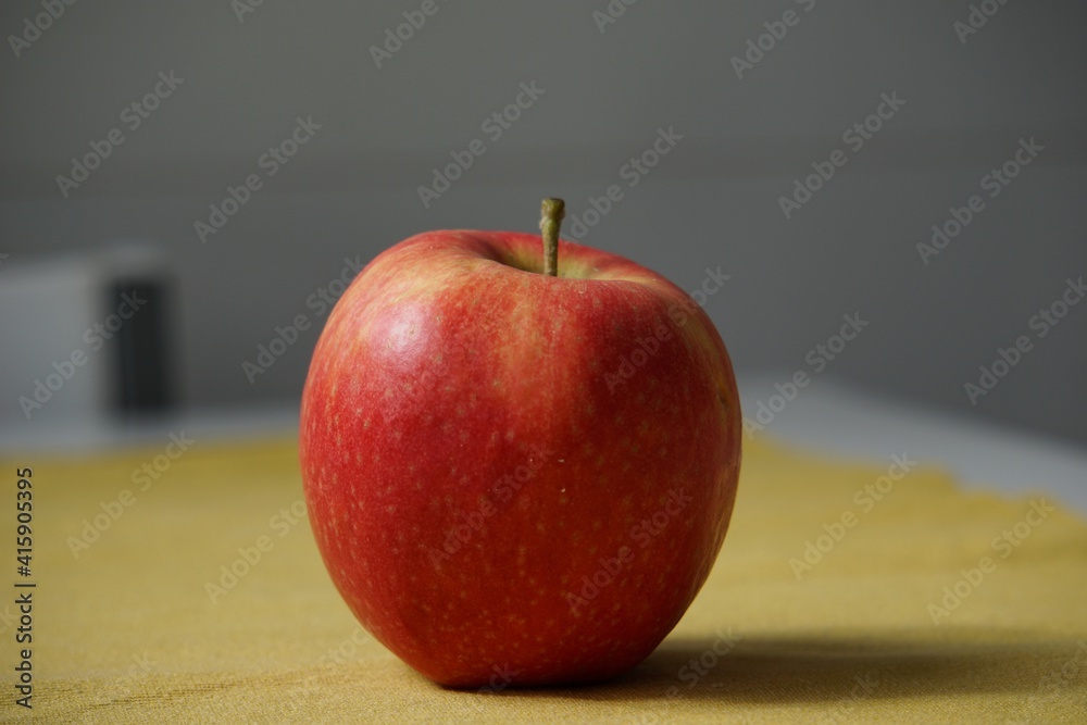 Healthy food. A single red apple. Healthy food. A single red apple.