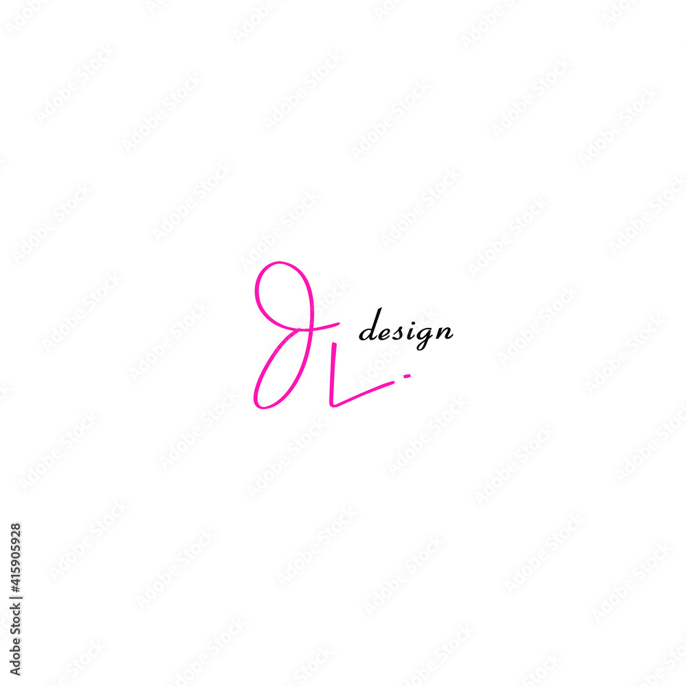 DL initial handwritten calligraphy, for monogram and logo DL initial handwritten calligraphy, for monogram and logo